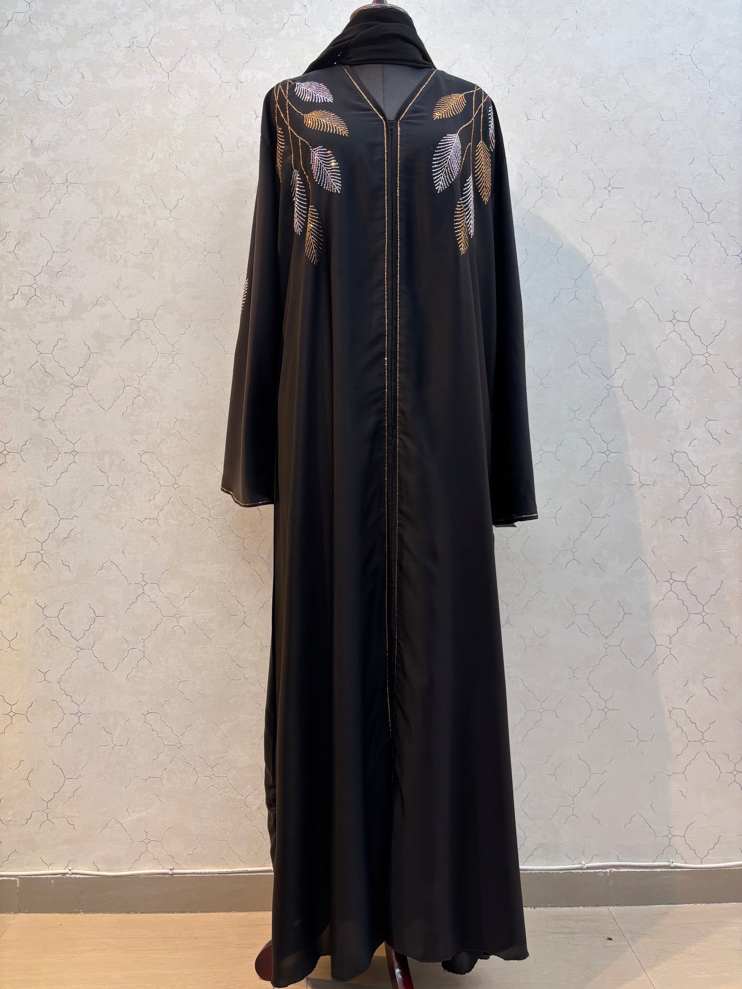 Premium Swarovski Burkha Imported Nida Fabric