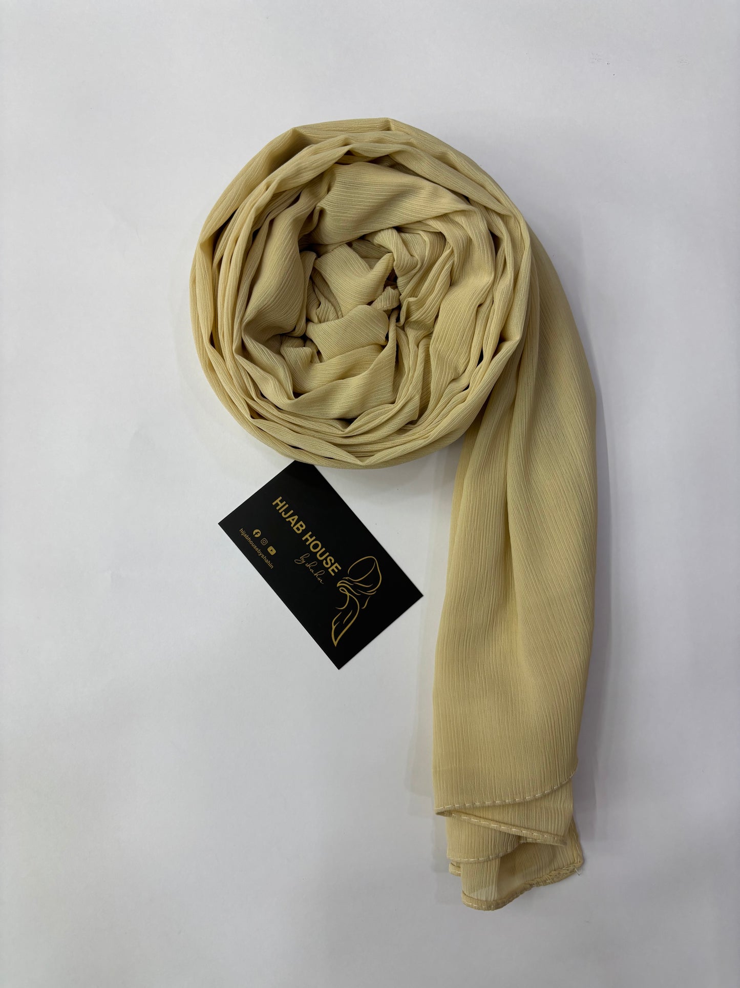 Pleated Chiffon Soft Cream Beige