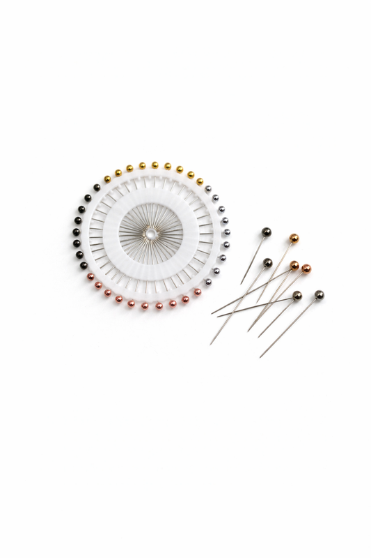 Hijab pins Round Shape Metallic head