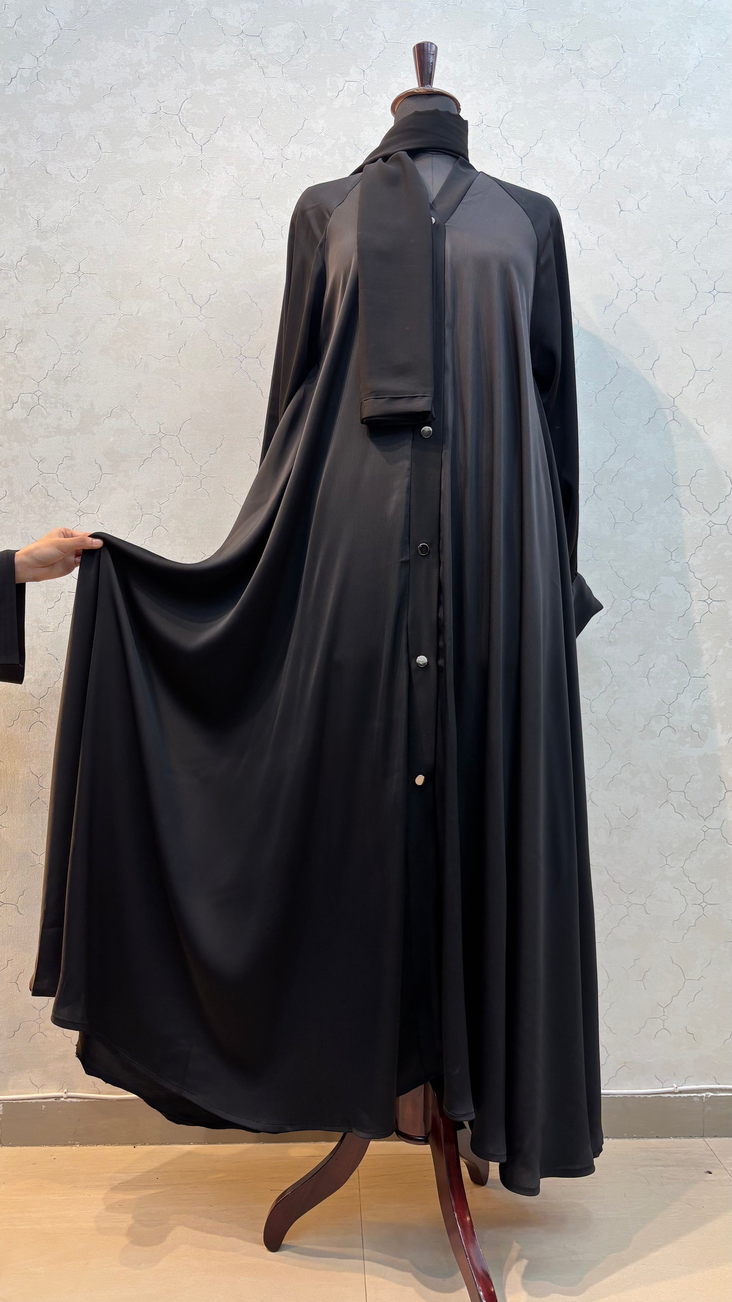 Flaired Umbrella Style Burkha Tick Tok Fabric