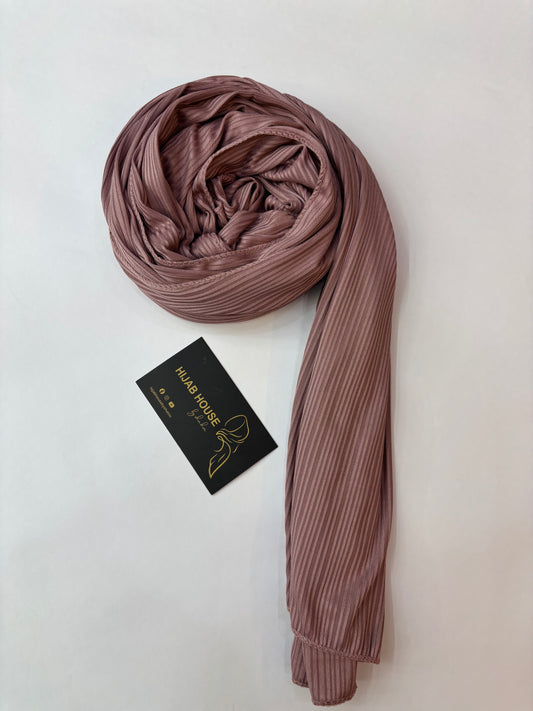 Ribbed Jersey Hijab - Dusty Rose
