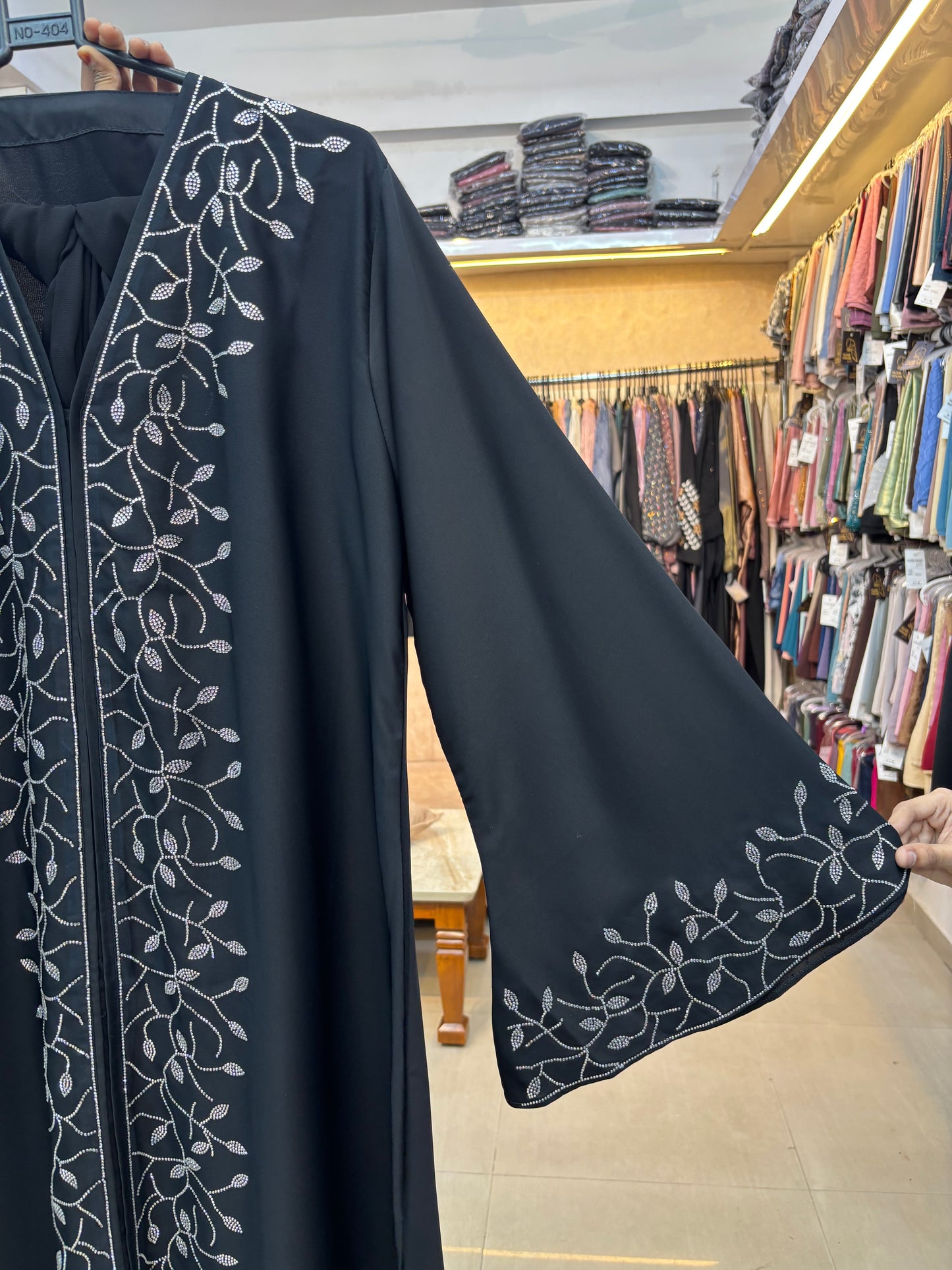 Premium Swarovski Burkha Imported Nida Fabric