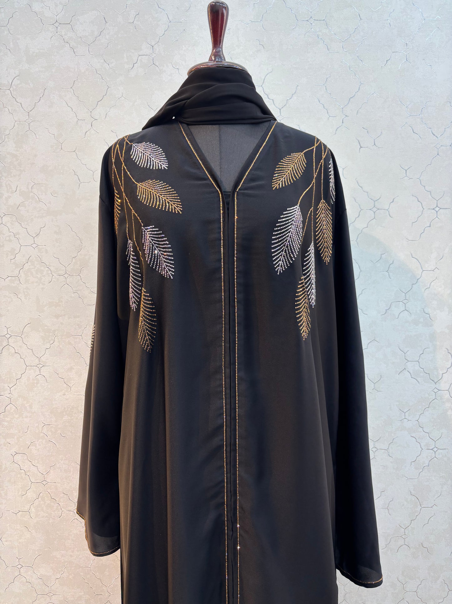 Premium Swarovski Burkha Imported Nida Fabric