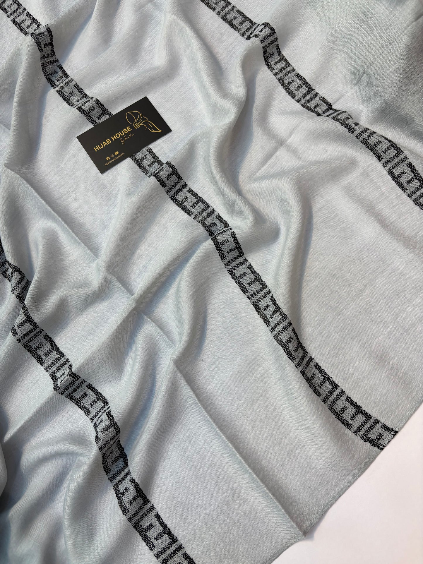 Soft Cotton Fabric Hijab Light Blue Grey