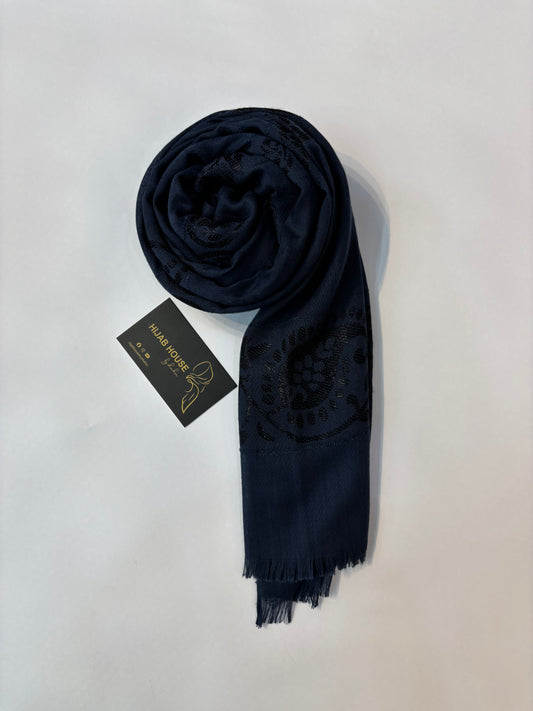 Soft Cotton Fabric Hijab Dark Blue