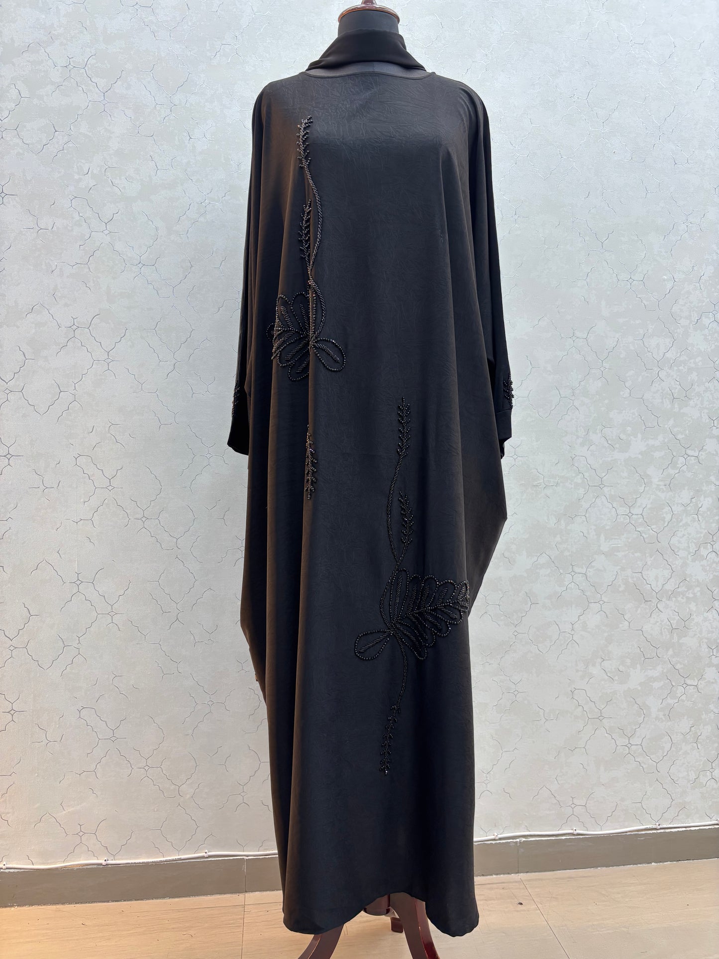 Handwork Abaya Premium Crush Marble Fabric