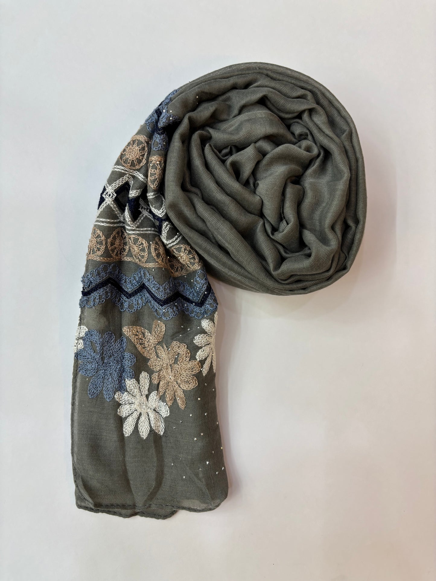 Cotton Embroidery Hijab