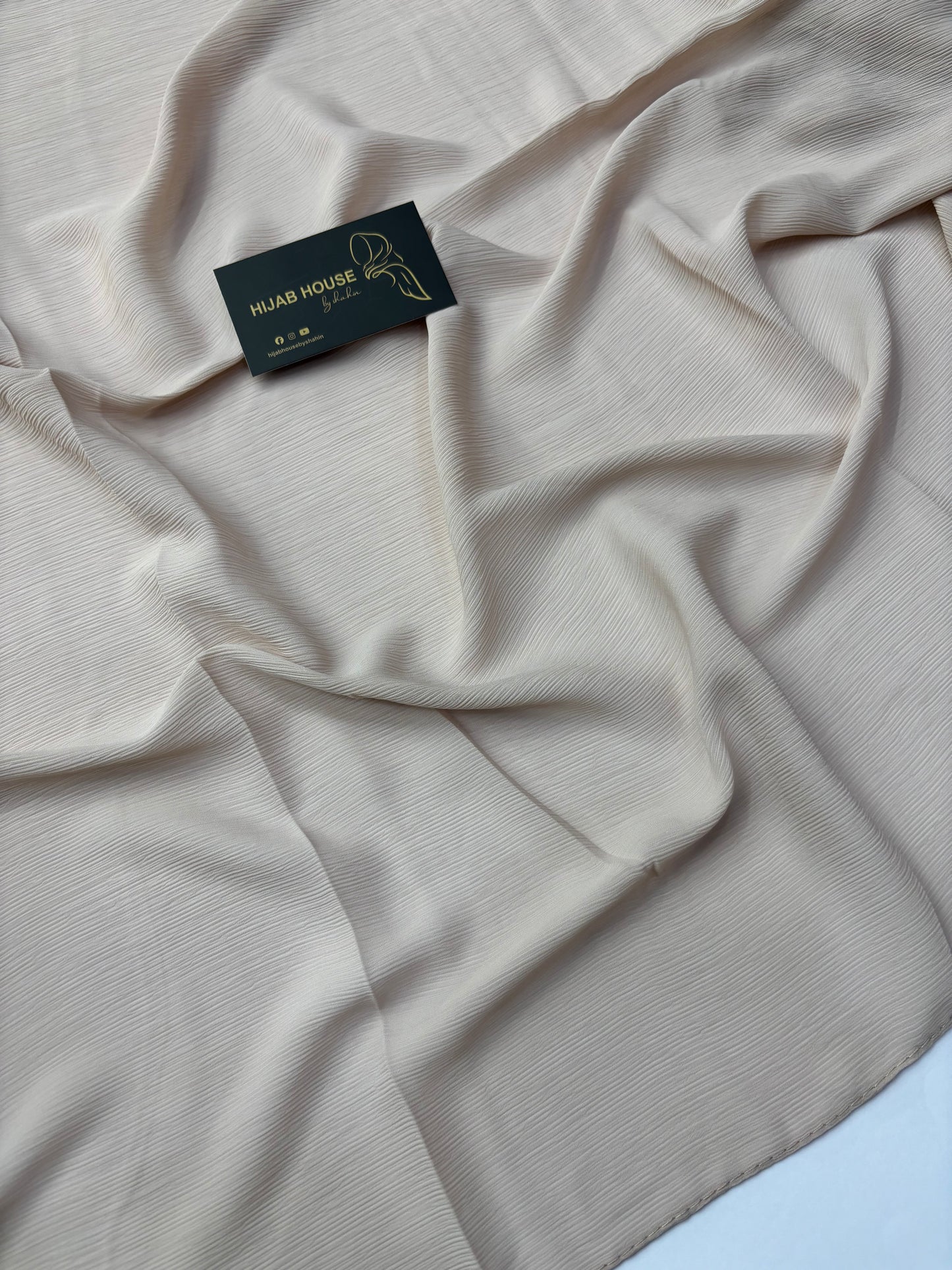 Pleated Chiffon Soft Nude Beige