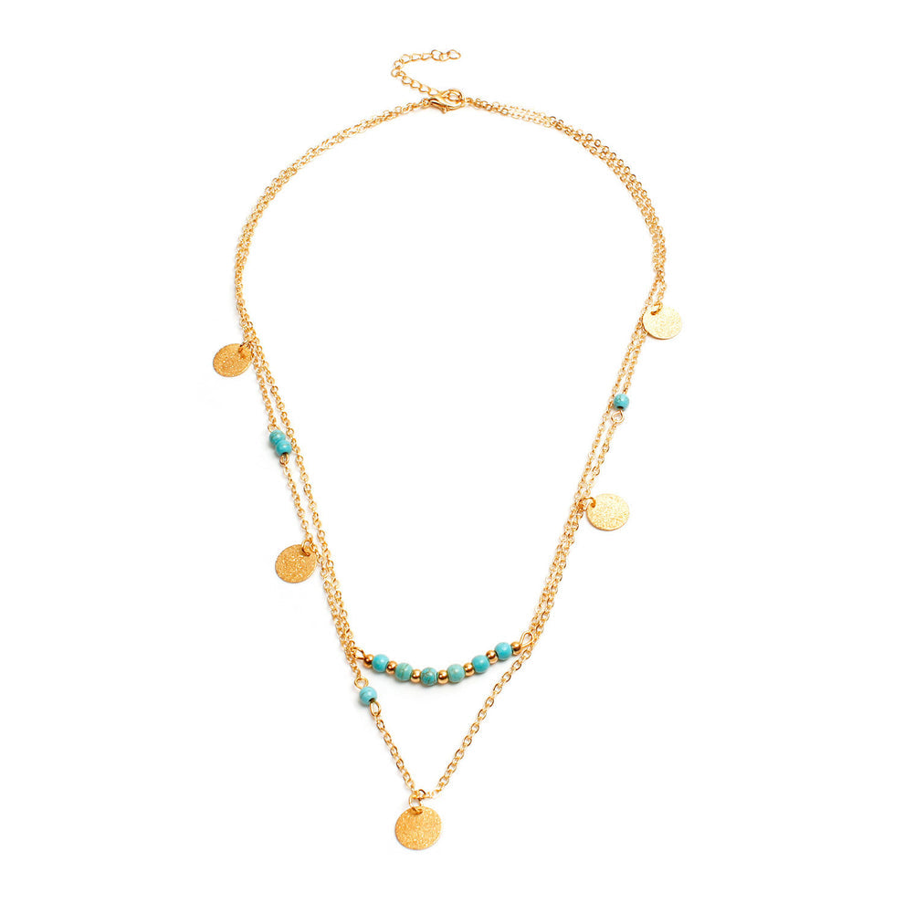 Turquoise Double Layered Neck Chain