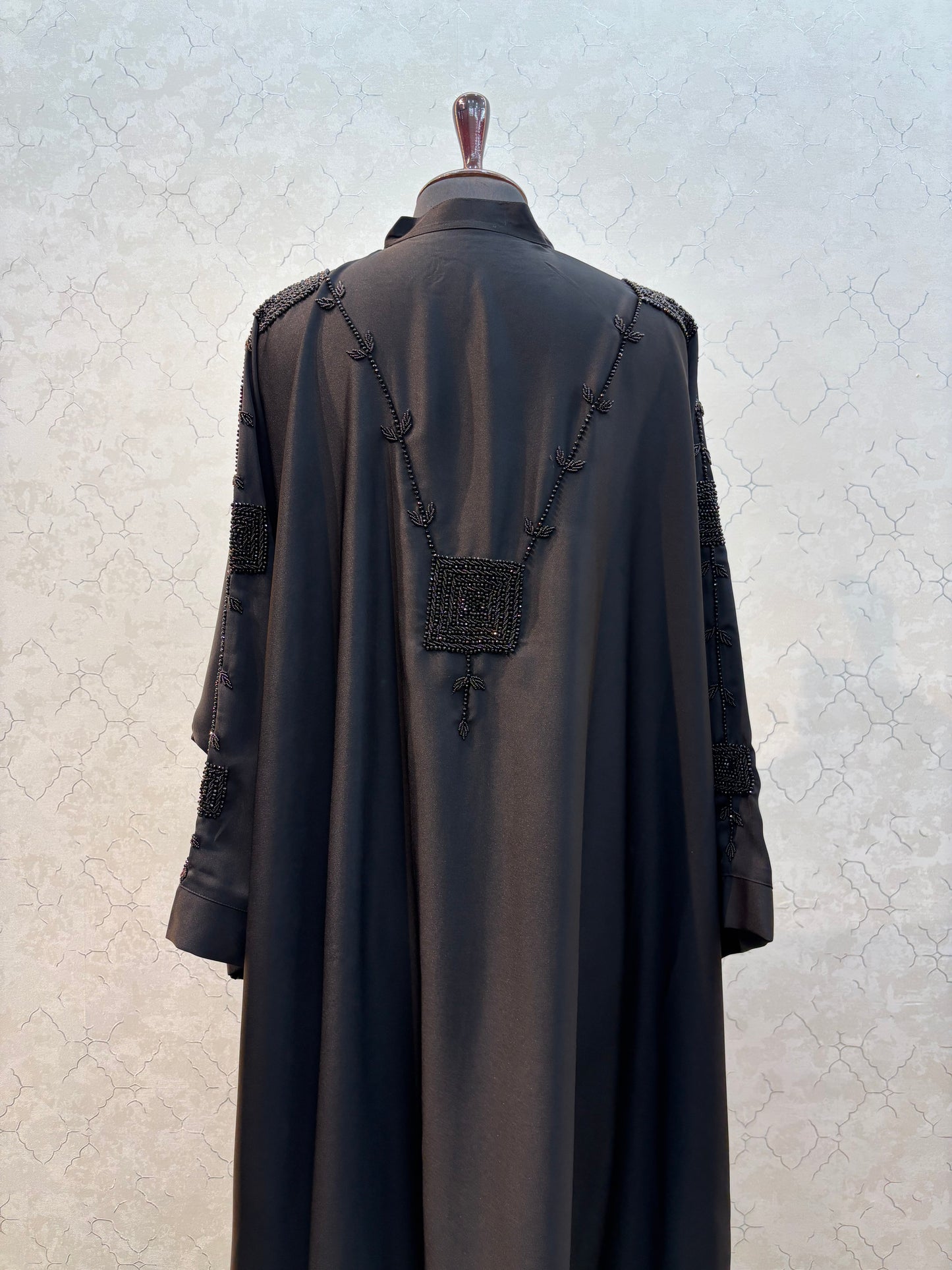 Handwork Abaya Korean Nida Fabric ( free size )
