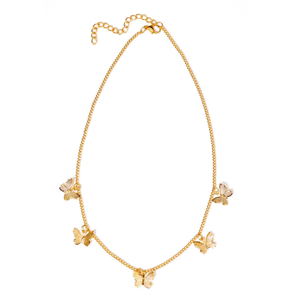 Golden Butterfly Charm Necklace