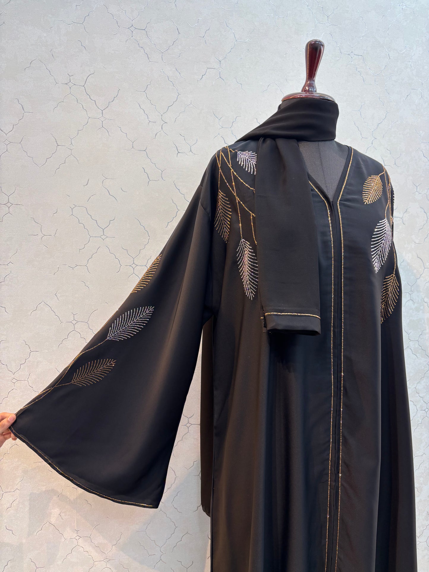 Premium Swarovski Burkha Imported Nida Fabric