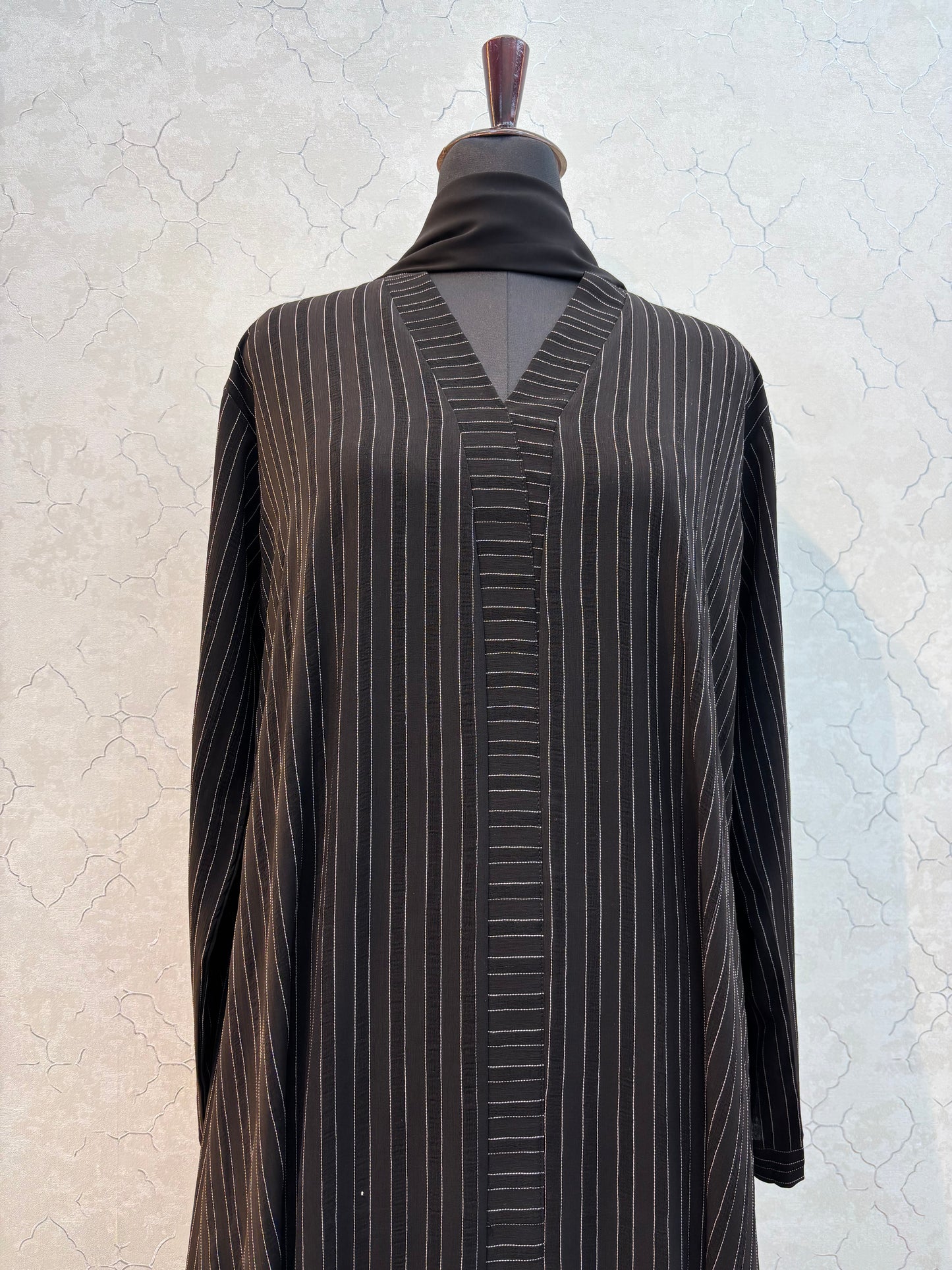 Textured Lining Design Korean Nida Fabric Burkha