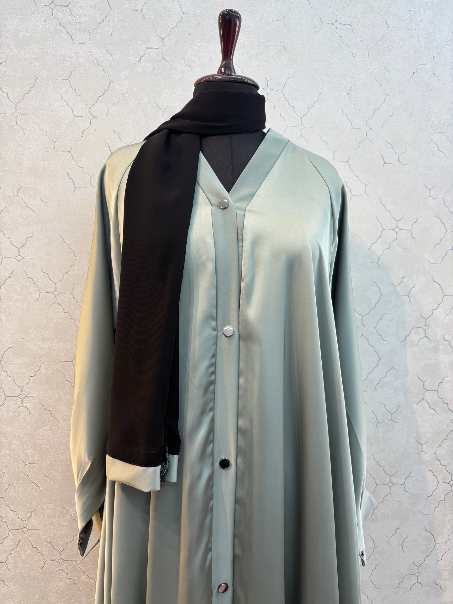 Flaired Umbrella Style Burkha Imported Satin Silk Fabric