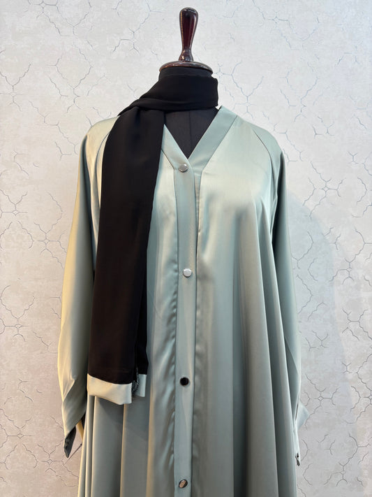 Flaired Umbrella Style Burkha Imported Satin Silk Fabric
