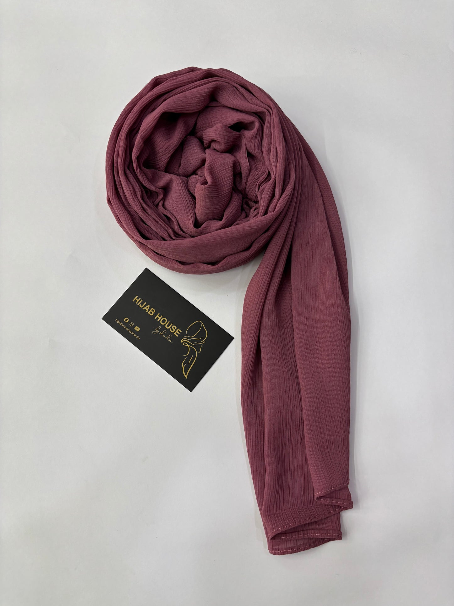 Pleated Chiffon Dusty Rose