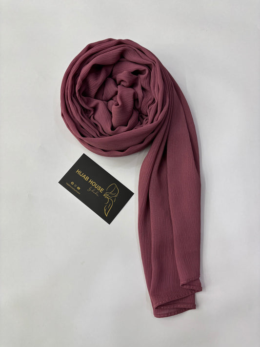 Pleated Chiffon Dusty Rose