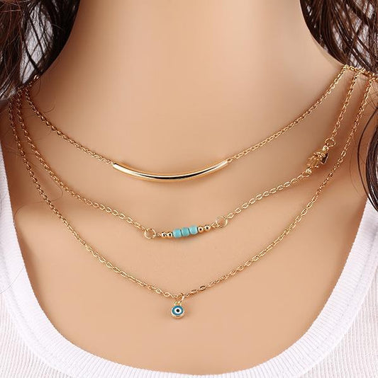 Turquoise Layered Neck Chain