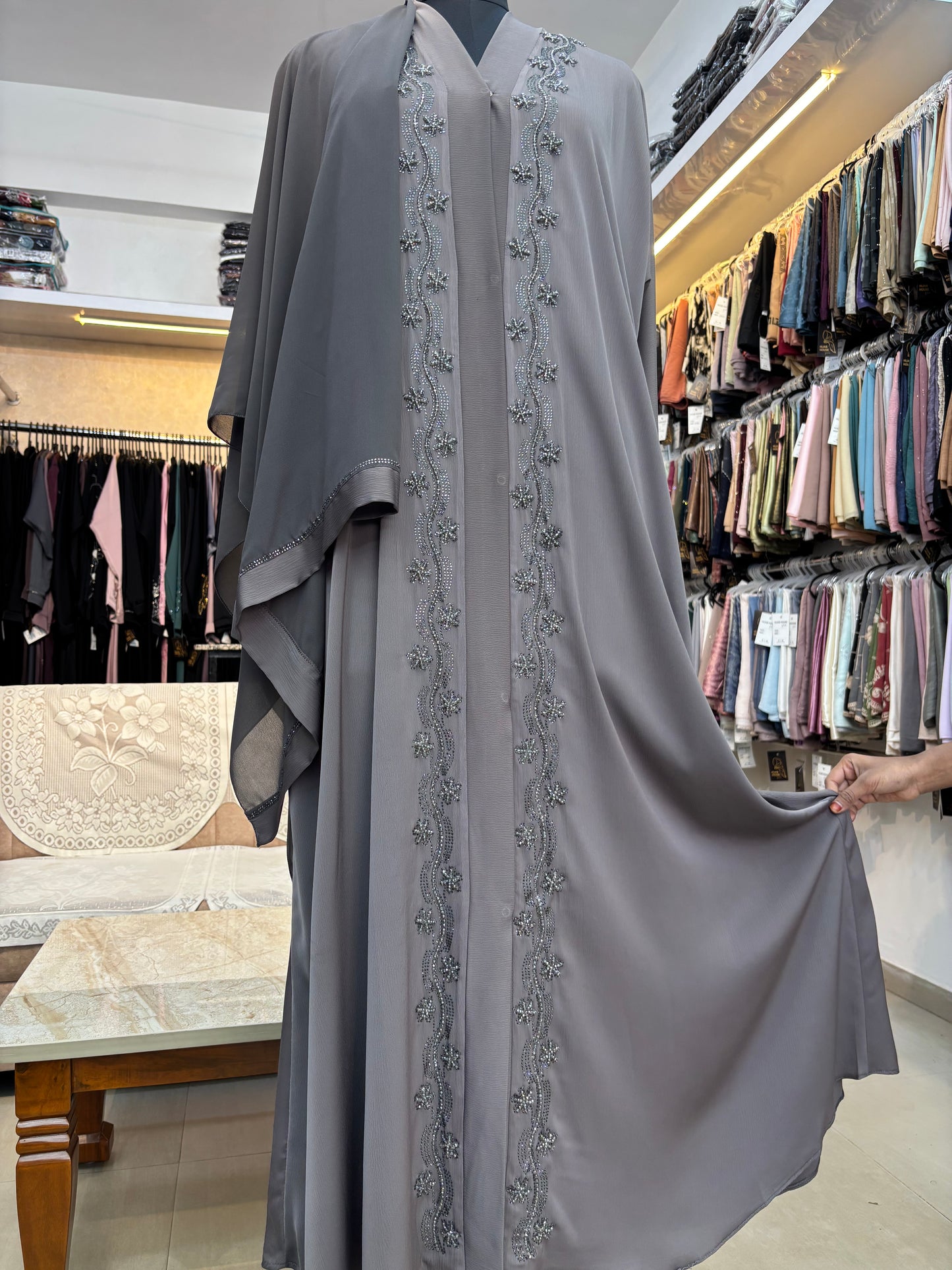 Handwork Imported Burkha (front open)