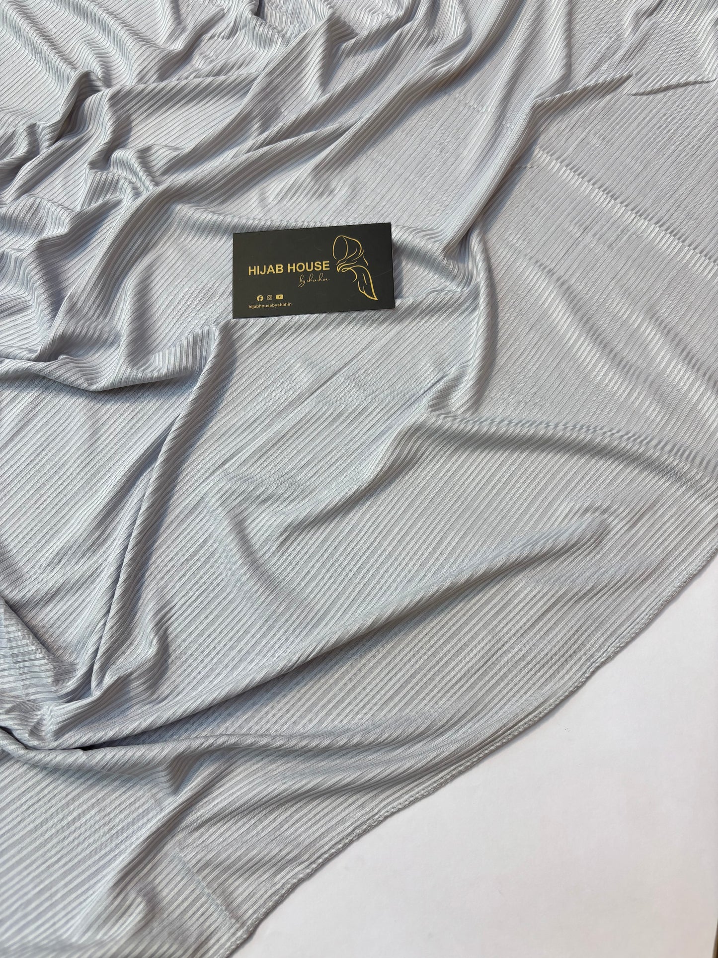 Ribbed Jersey Hijab Soft Pearl Grey