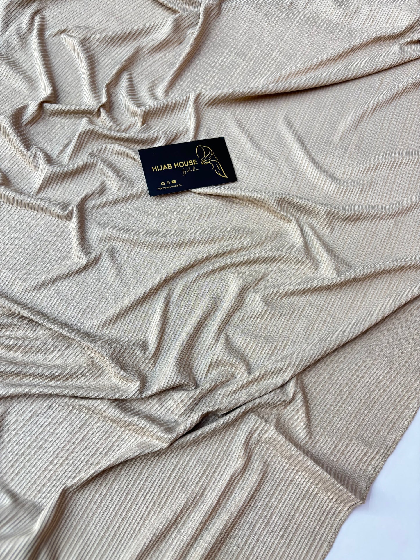 Ribbed Jersey Hijab Sand Beige