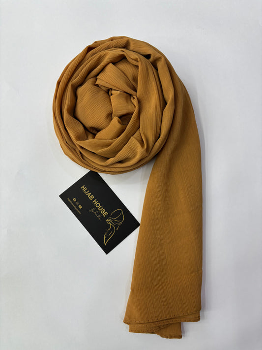Pleated Chiffon Honey Mustard