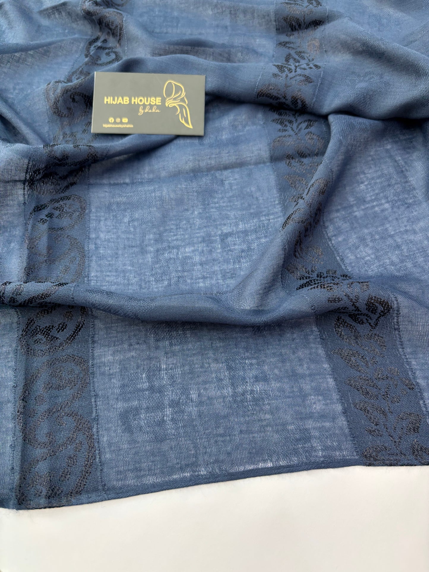 Soft Cotton Fabric Hijab Dark Blue