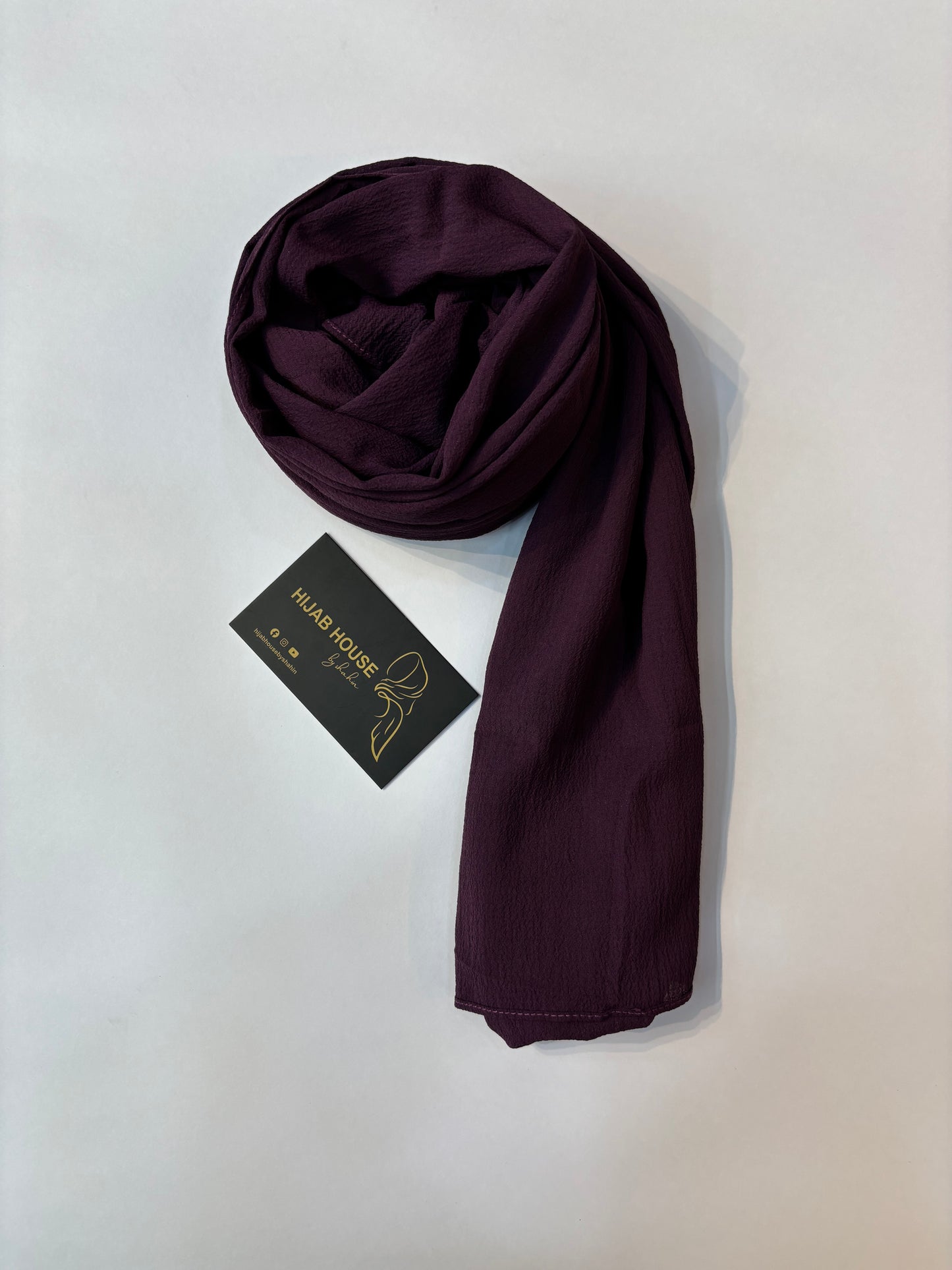 Textured Georgette Chiffon Hijab Deep Plum