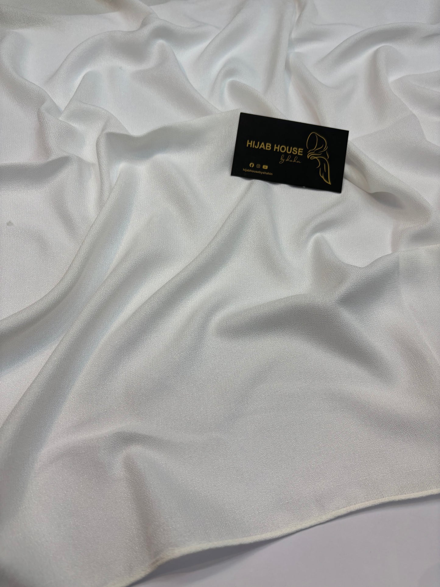 Plain Georgette Hijab White Colour